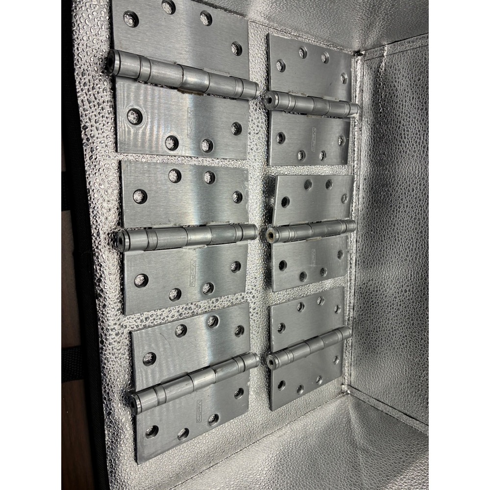 MacPro Stainless Steel Commercial Door Hinges 6 Pack Brushed Silver Heavy Duty